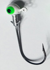 Muddy Water Baits - Crappie Jigheads - 1/8oz 5pk White - MWBH014