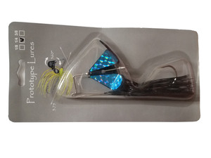 Prototype Lures - Guerilla Buzzbait - 3/8oz Bbp/bld-black - GB38-13