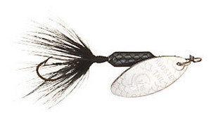 Rooster Tail - Treble Hook Spinner - 1/8oz Black - 208-BL