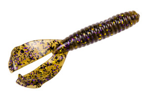 Strike King - Rage Tail Menace Grub - 4in 8bg Grn Pmp/purp/gld - RGTTMG-13