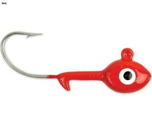 Sea Striker - Got Cha Grub Jighead - 1/4oz 8pk Red - S14-9