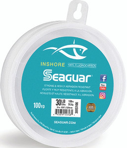 Seaguar - Inshore Fluoro Leader - Fluoro Clear 30lb 100yd - 30IS100