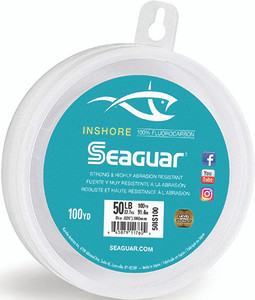 Seaguar - Inshore Fluoro Leader - Fluoro Clear 50lb 100yd - 50IS100 Seaguar - Inshore Fluoro Leader - Fluoro Clear 50lb 100yd - 50IS100