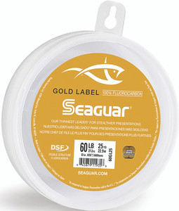 Seaguar - Gold Label Fluoro Leader - Fluoro Clear 60lb 25yd - 60GL25 Seaguar - Gold Label Fluoro Leader - Fluoro Clear 60lb 25yd - 60GL25