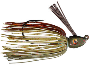 Strike King - Hack Attack Swim Jig - 3/8oz Green Pumpkin - HAHCSJ38-46