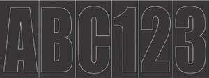 SHORELINE MARINE - Pwc Letter/number Kit - 3in Black - 5579-0023