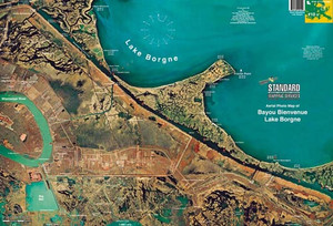Standard Map - Laminated Fishing Map - Bayou Bienvenue - M010 Standard Map - Laminated Fishing Map - Bayou Bienvenue - M010