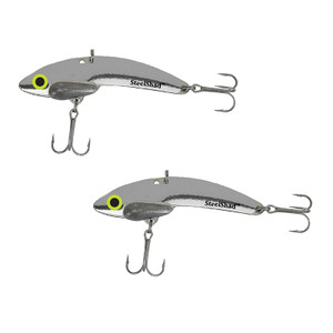 STEELSHAD - Mini Blade Bait - 1.75in 1/4oz 2pk Slv/chr - SSL-10075