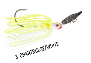 Strike King - Thunder Cricket Blade Jg - 3/8oz Slvr-chart/white - TCVSJ38-3