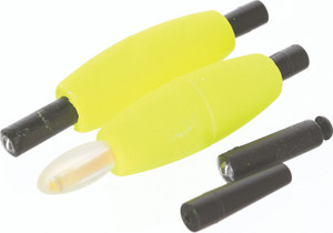 The Crappie Psychic - Slab Rattler Glow Corks - 1/5in 2pk Chartreuse - TCP003-2