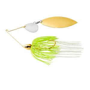 War Eagle - Gold Frame Spinnerbait - 1/2oz Co/wl White/chart - WE12GTR02