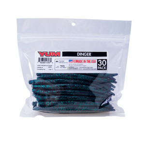 Yum - Dinger Worm Bulk Pack - 5in 30bg Junebug - YDG5BK04-30