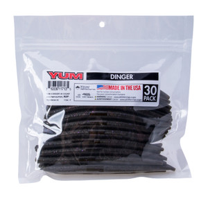 Yum - Dinger Worm Bulk Pack - 5in 30bg Grn Pmpk/purp - YDG5BK44-30