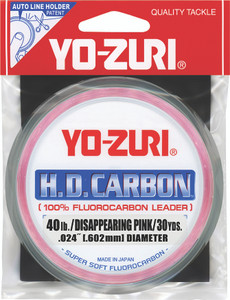 Yo-Zuri - Hd Fluorocarbon Leader - Disappe Pink 40lb 30yd - HD40LBDP