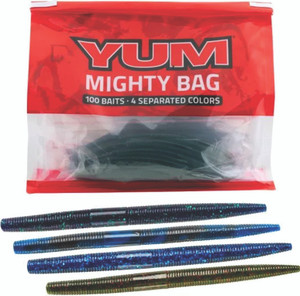 Yum - Dinger Worm Mighty Bag - 5in 100bg Dirty Wat Powr -