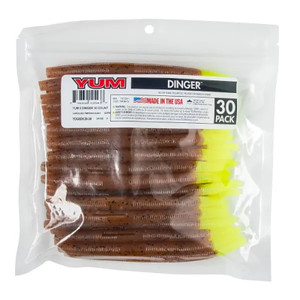 Yum - Dinger Worm Bulk Pack - 5in 30bg Carolina Pump C -