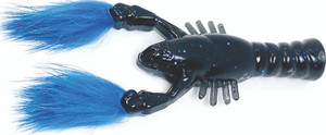 Rabid Baits - Punch Craw - 5in 3pk Black/blue -