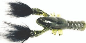 Rabid Baits - Punch Craw - 5in 3pk Green Pump/black -