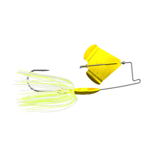 Buckeye - Buzzerk Buzzbait - 1/4oz Wht & Chart W/gold -