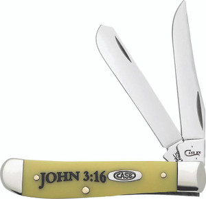Case - Traper Mini Pocket Knife - 2bl 3.5in John 3:16 - 8850