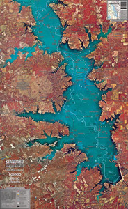 Standard Map - Laminated Fishing Map - Toledeo Bend South End - M102