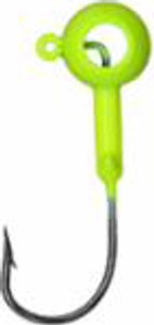 Leland - Eyehole Round Jigheads - 1/8oz 5pk Chartreuse - Leland - Eyehole Round Jigheads - 1/8oz 5pk Chartreuse -