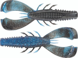 Rapala - Crush City Clean Up Craw - 3.5in 7pk Black/blue - Rapala - Crush City Clean Up Craw - 3.5in 7pk Black/blue -