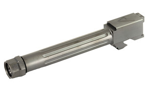 Agency Arms Mid Line Barrel  9MM  Black Nitride Finish  Threaded And Fluted  Fits Glock 17 MLG17T/FDLC