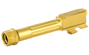 Agency Arms Mid Line Barrel  9MM  Titanium Nitride Finish  Threaded And Fluted  Fits Glock 43 MLG43T/FTIN