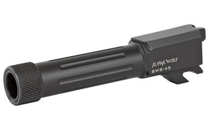 Lone Wolf Distributors AlphaWolf Threaded/Fluted Barrel  45 ACP  3.9"  Salt Bath Nitride Finish   Fits S&W M&P Shield 45 AW-SWS45TH