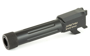Lone Wolf Distributors AlphaWolf Threaded/Fluted Barrel  9MM  Salt Bath Nitride Finish  Fits S&W M&P Shield 9 AW-SWS9TH