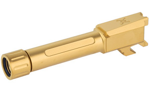 True Precision Barrel  9MM  Gold Titanium Nitride  Threaded  Fits Springfield Armory Hellcat TP-SHCB-XTG