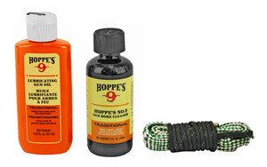 Hoppe's 1-2-3 Done! Cleaning Kit  .30 Cal Rifle  Clam Pack  Includes BoreSnake  Solvent  and Oil 110030 Hoppe's 1-2-3 Done! Cleaning Kit  .30 Cal Rifle  Clam Pack  Includes BoreSnake  Solvent  and Oil 110030
