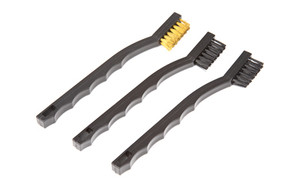 Remington Brush Set  3 Piece - (1) Bronze Bristle  (2) Nylon Bristle  Gray Plastic Handle R16249
