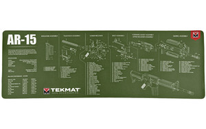 TekMat Long Gun  AR-15  Cleaning Mat  Thermoplastic Surface Protects Gun From Scratching  1/8" Thick  12"x36"  Tube Packaging  OD Green TEK-R36-AR15-OD TekMat Long Gun  AR-15  Cleaning Mat  Thermoplastic Surface Protects Gun From Scratching  1/8" Thick  12"x36"  Tube Packaging  OD Green TEK-R36-AR15-OD