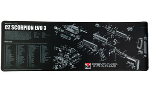 TekMat Cleaning Mat  Pistol Size  12"x36"  For CZ Scorpion  Black TEK-R36-CZSCORPION TekMat Cleaning Mat  Pistol Size  12"x36"  For CZ Scorpion  Black TEK-R36-CZSCORPION
