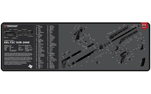 TekMat Cleaning Mat  Pistol Size  12"x36"  For Kel-Tec Sub 2000  Black TEK-R36-KEL-SUB2000