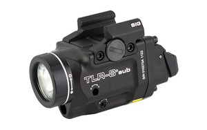 Streamlight Streamlight TLR-8 Sub  White LED with Red Laser  Fits Sig P365/XL  500 Lumens  Anodized Finish  Black  Includes (1) CR123a Battery  Low and High Switches 69417 Streamlight Streamlight TLR-8 Sub  White LED with Red Laser  Fits Sig P365/XL  500 Lumens  Anodized Finish  Black  Includes (1) CR123a Battery  Low and High Switches 69417