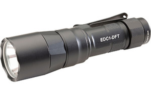 Surefire Everyday Carry Light (EDC-1-DFT)  Dual-Fuel Turbo  Flashlight  650 Lumens  Anodized Finish  Black EDC1-DFT-BK