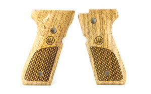 Beretta 92/96 Series Wood Walnut Grips Oval Checkering With Trident Screws Not Included Fits Beretta 96 92FS 92A1 M9 M9A1 Brigadier Centurion Elite Pistols E00219 Beretta 92/96 Series Wood Walnut Grips Oval Checkering With Trident Screws Not Included Fits Beretta 96 92FS 92A1 M9 M9A1 Brigadier Centurion Elite Pistols E00219