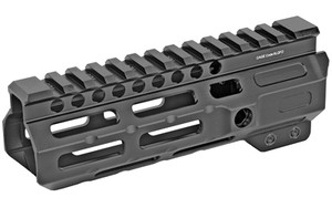 Midwest Industries Combat Rail  Handguard  6" Length  M-LOK  Includes 5-Slot Polymer Rail Section  Barrel Nut and Wrench  Fits AR-15  Black Anodized Finish MI-CRM6
