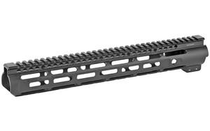 Midwest Industries Slim Line Handguard  14" Length  M-LOK. Aluminum  Fits AR-15 Rifles  Includes 5-Slot Polymer Rail  Black Anodized Finish MI-SLH14