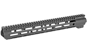 Midwest Industries Slim Line Handguard  15" Length  M-LOK  Aluminum  Fits AR-15 Rifles  Includes 5-Slot Polymer Rail  Black Anodized Finish MI-SLH15