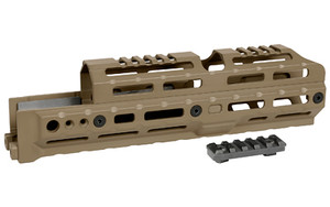 Midwest Industries ALPHA Series  10" M-LOK Handguard  Fits AK-47 & AK-74 Stamped Receiver Variants  Anodized Finish  Flat Dark Earth MI-AK-ALPHA-10.0-FDE