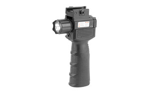 NcSTAR Flashlight & Laser Combo  Red Laser  Foregrip Fits Weaver/Picatinny Type Rails  Uses (2) CR123A Batteries (Included)  Black VAQVGFLRV2 NcSTAR Flashlight & Laser Combo  Red Laser  Foregrip Fits Weaver/Picatinny Type Rails  Uses (2) CR123A Batteries (Included)  Black VAQVGFLRV2