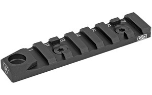 Strike Industries LINK  Rail Section  7 Slots  Includes QD Attachment Point  Fits M-LOK/KeyMod Rail Systems  Black SI-Link-RS-7-QD-BK