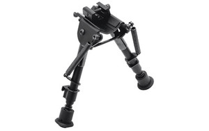 TRUGLO TAC POD Adjustable Bipod  Fixed  Adaptor  Fits Sling Swivel Stud or Picatinny Rail  6"-9"  Black TG-TG8901S
