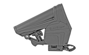 WMD Guns SlingStock Elite  Black  Fits Milspec AR15  Built-in Retractable Sling with QD Picatinny and Swivel Attachments SSE