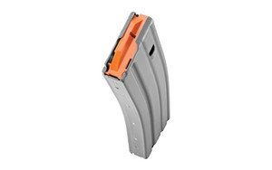 DURAMAG Magazine  223 Remington/556NATO  30 Rounds  Fits AR Rifles  Orange Anti-tilt AGF Follower  Aluminum  Gray 3023002178CPD
