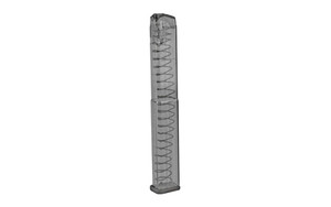Elite Tactical Systems Group Magazine  9MM  40 Rounds  Fits Glock 17/19/19X/26/34/45  Clear GLK-18-40